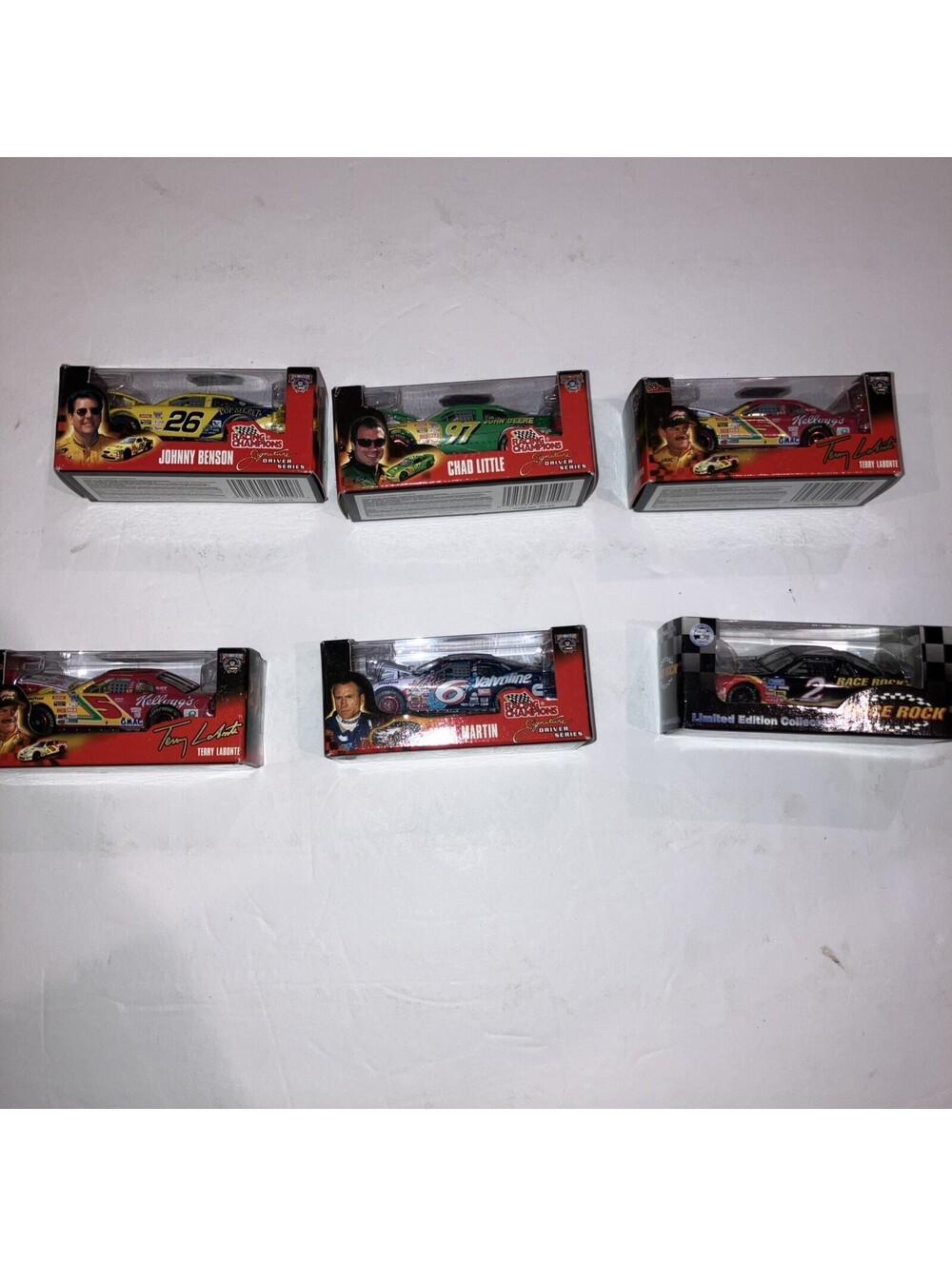 VINTAGE 1998 LOT OF 6 RACING CHAMPIONS STOCK CAR NASCAR 1/64 SCALE RACE CARS NEW